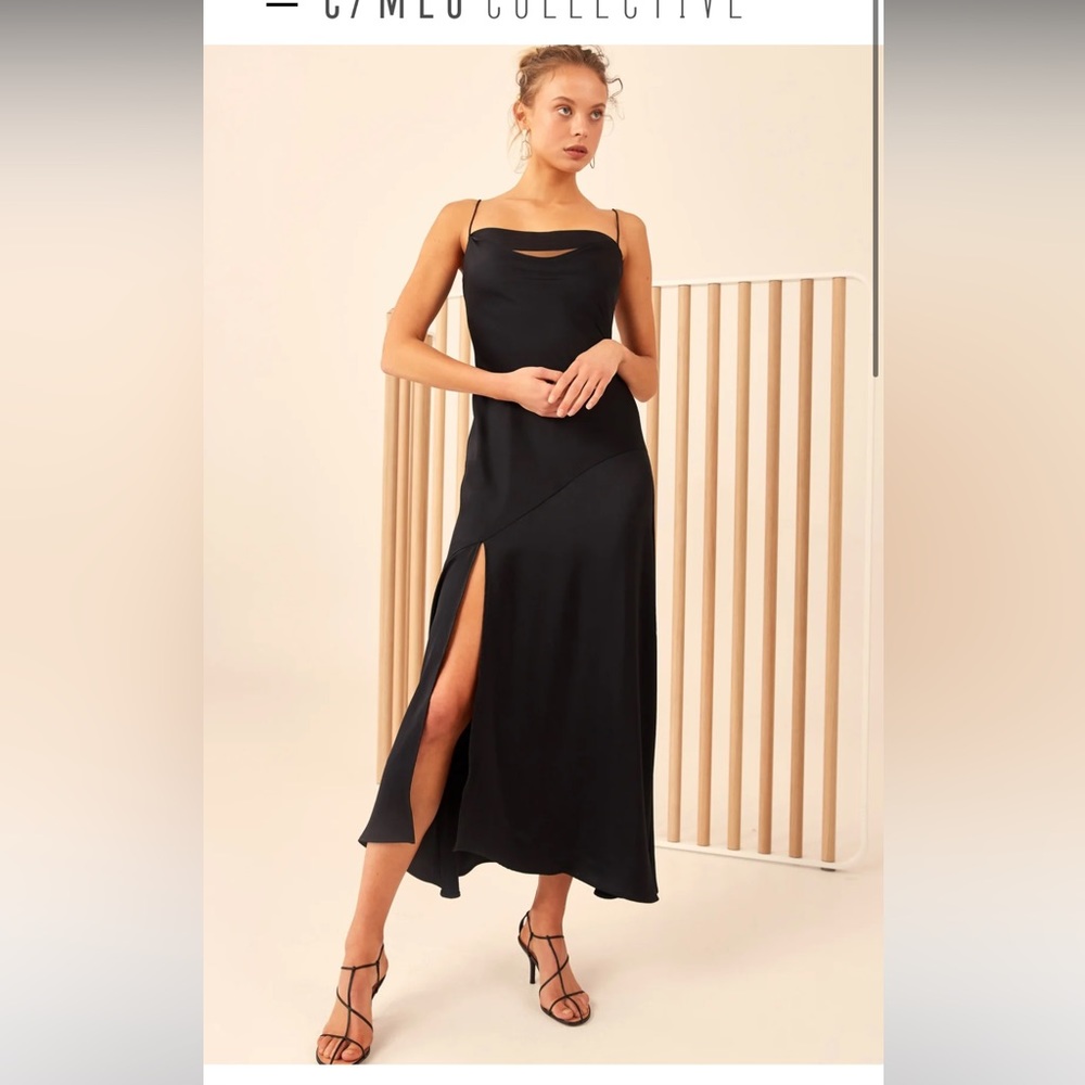 Nwt All right now gown satin black